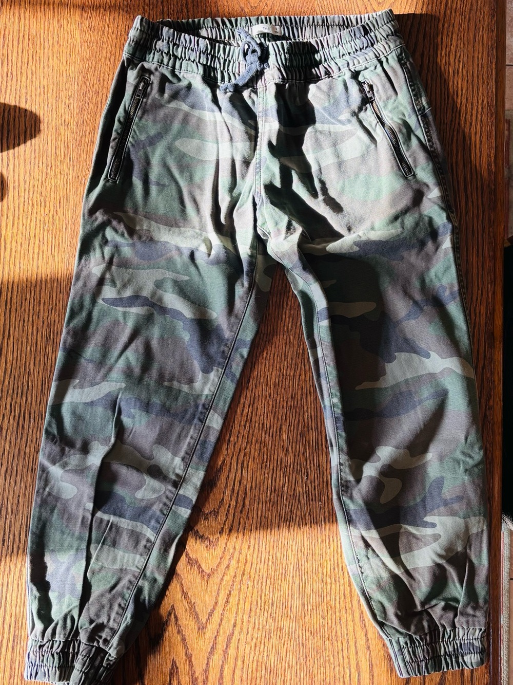 TNA Camo Track Joggers in Green and Black